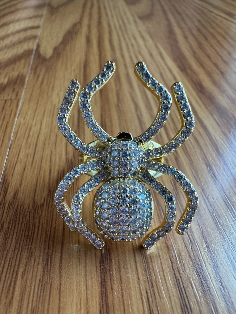 Rocksbox Gold Crystal Spider Statement Ring